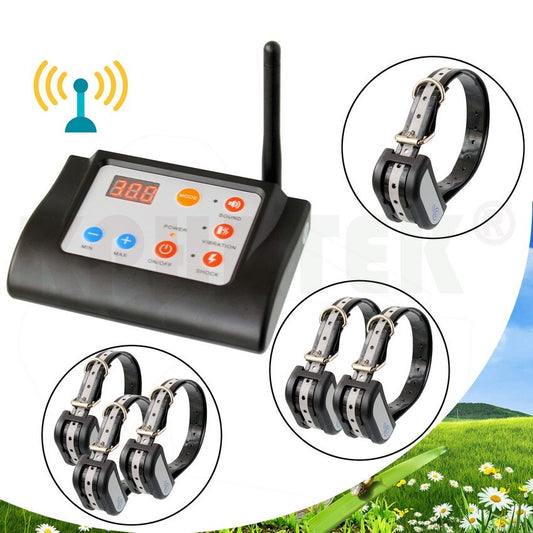 2 in 1   Wireless Electronic Dog Fence System and Dog Training Collar with Beep and Shock Vibration