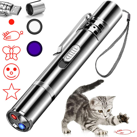 USB Charging Laser Teasing Cat Stick