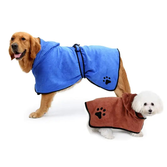 Pet Bath Towel Dog Bathrobe XS-XL For Small Medium Large Dogs Super Absorbent Pet Drying Towel Dog Towel Pet Supplies